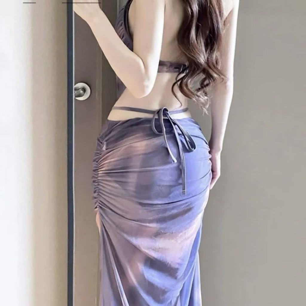 🌸Swift Bra🌸ชุดว่ายน้ำ 3ชิ้น ชุดว่ายน้ำผู้หญิง กระโปรงยาว แฟชั่นเกาหลี รุ่นใหม่ ผูก เอวสูง โชว์หลัง - รูปที่ 5