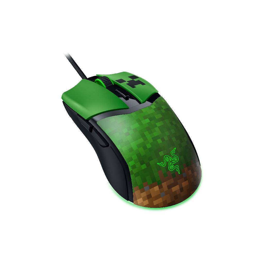 Razer Cobra – Minecraft Edition น้ำหนักเบาพิเศษ 58 กรัม สวิตช์ Razer Optical Gen-3 เมาส์เกมมิ่ง ราคา ถูกที่สุด ดีลบีเคเค แกลเลอรีภาพที่ 3