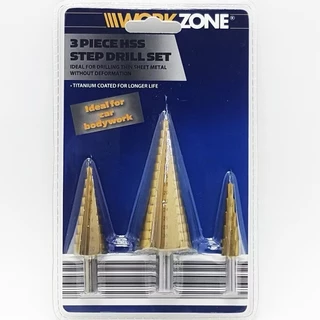 ชุดดอกเจดีย์ WORK ZONE ดอกเจดีย์ ทรงเจดีย์ เคลือบไทเทเนียม เจาะขยาย 3pcs 1 ชุดมี 3 ดอก