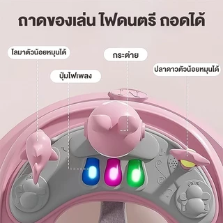 รถหัดเดิน รถหัดเดินเด็ก 2in1 ปรับเป็นผลักเดินได้ รถเด็กหัดเดิน มีถาดของเล่น มีเสียง พับได้ รถหัดเดินเด็ก