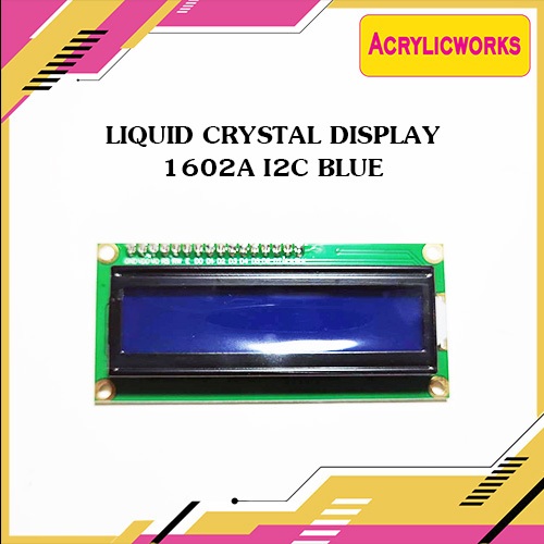 LCD 1602A I2C จอแสดงผล ขนาด 16x2 ใช้อินเตอร์เฟส I2C เพื่อให้ใช้งานง่ายขึ้น