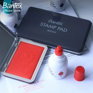 Bantex แท่นประทับตรา ตรายาง แผ่นประทับ มี3ขนาด S / M / L หมึกเติม สีแดงและสีน้ำเงิน Stamp Pad
