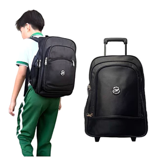 VB 🛵 กระเป๋านักเรียนเป้และล้อลากสีดำพร้อมส่ง