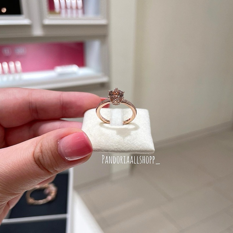 (ของแท้100%)❣️แถมกล่อง Pandora rose ring แหวนเพชรชูโรส