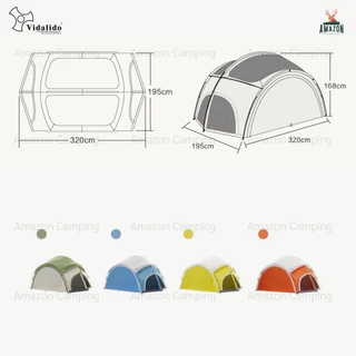 Vidalido เต็นท์ Rising Cloud Tent เต็นท์ประกอบทรงโดม กันน้ำ กันแดดได้อย่างดี เหมาะสำหรับ 3-6 คน