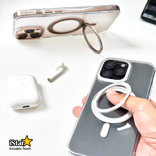 iStar เคสใสวงแหวนแม่เหล็กตั้งได้ For iphone 17ProMax 17 16ProMax 16 15 14 13 For Samsung S26ultra S25ultra s24ultra