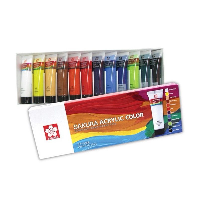 สีอะคริลิค ซากุระ Sakura Acrylic Color 12 สี