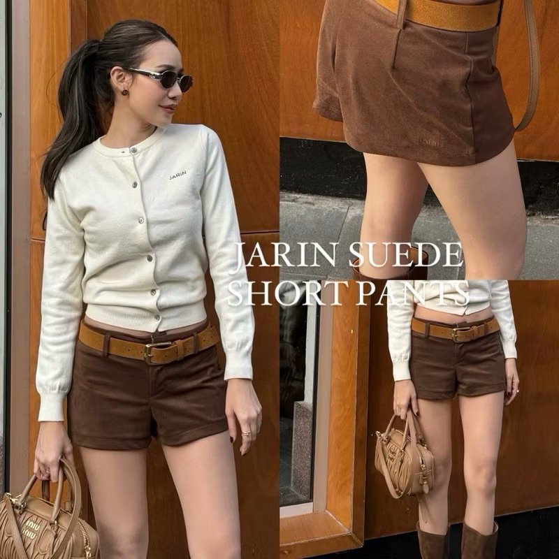 Jarin__official : JARIN SUEDE SHORT PANTS L (ไม่รวมเข็ดขัด)