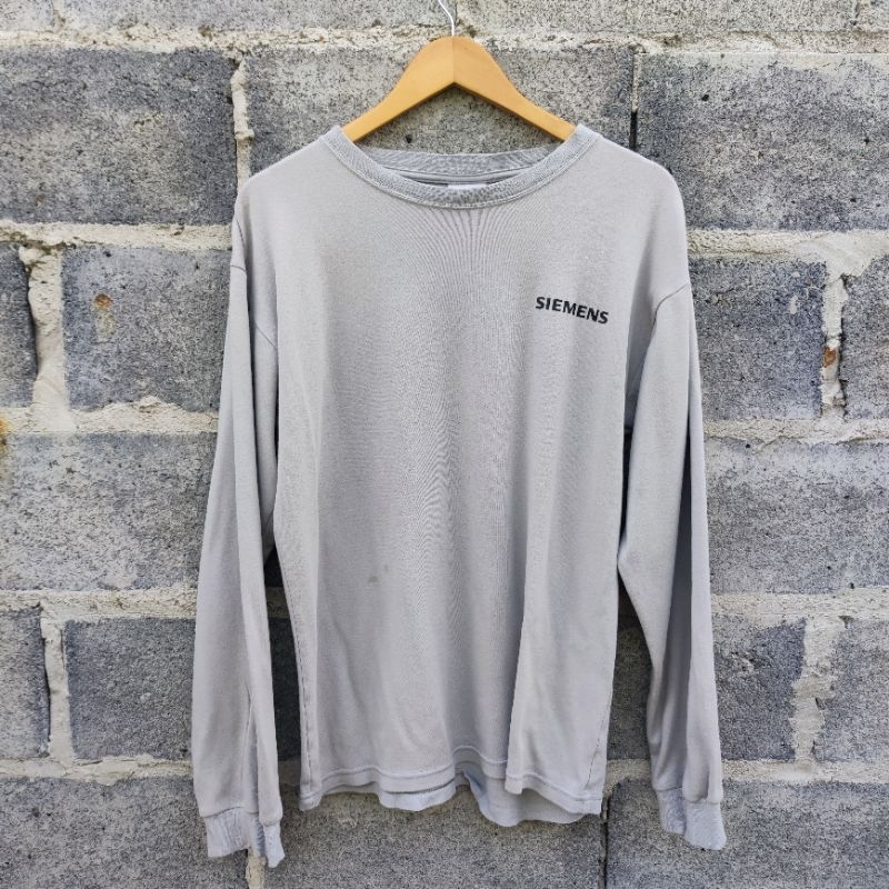 เสื้อยืดวินเทจ Y2K Siemens Spell out Logo Long Sleeve T Shirt