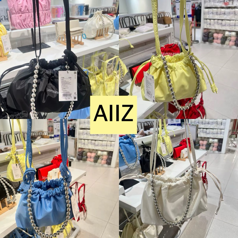 พร้อมส่ง✅ กระเป๋า AIIZ ออกงานสวยๆ สับๆ ทรงมีโซ่ สีดำ,แดง,ฟ้า,เหลือง หลากหลายสี ของแท้ 100%