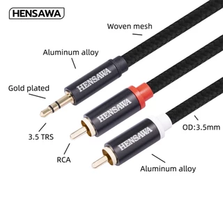 HENSAWA สายAUX 3.5mm to 2RCA สายสัญญาณเสียง AUX เข้า1ออก2 สายยาว 1M รุ่น AD106