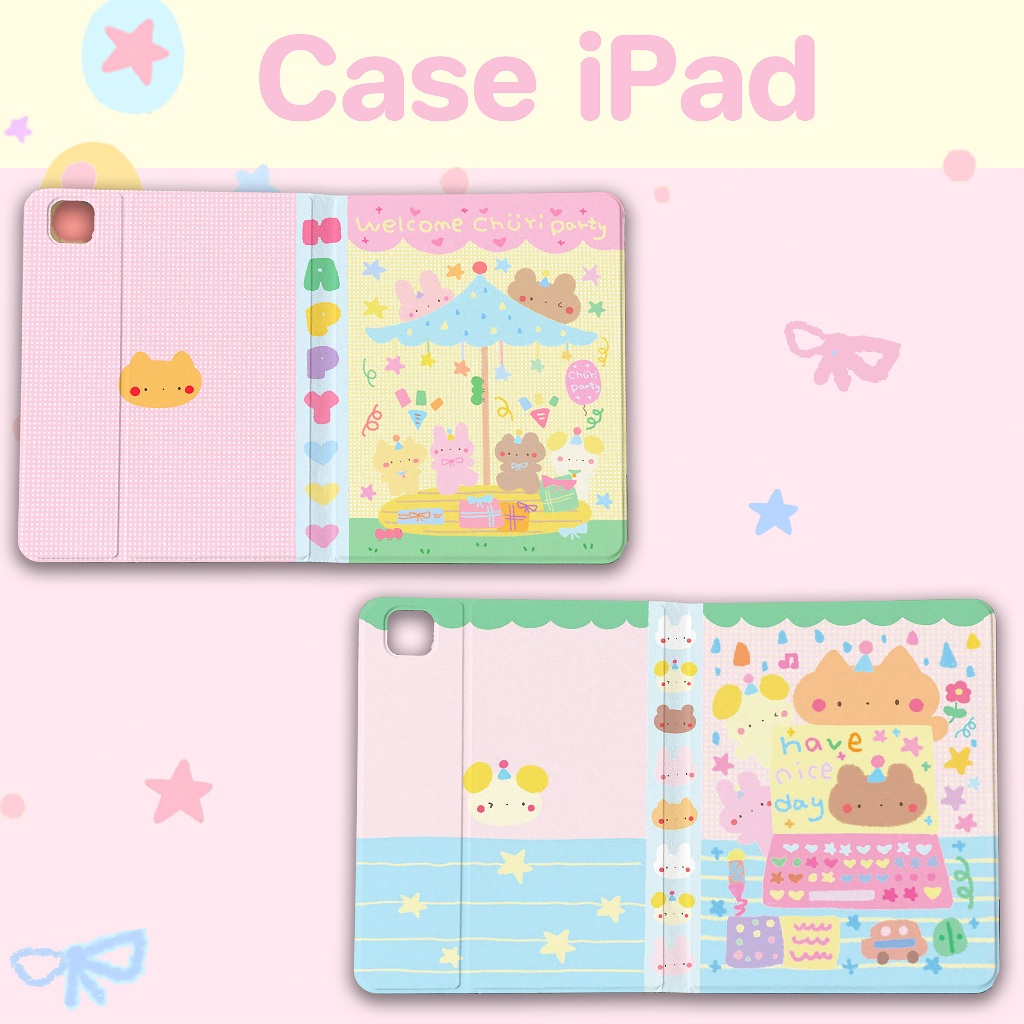 🔥พร้อมส่ง🔥เคสไอแพด Gen11 Gen12 Air8 Air6 ที่ใส่ปากกา หมีกราฟิตี้สุดน่ารัก case iPad Gen10 Air7 Gen9