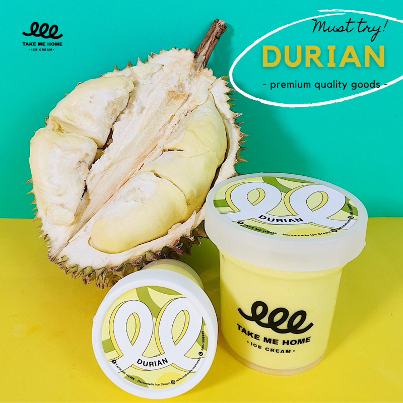 ( ทุเรียน 1 ถ้วย16 ออนซ์) ( Durian  1 pint 16 oz. ice cream take me home) ฿360