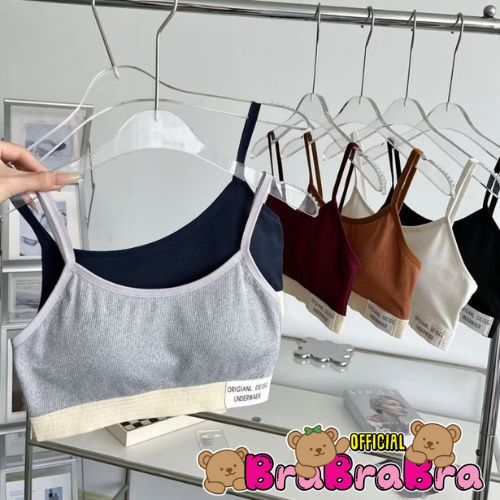 [ส่งจากไทย]   #bra-297 บรา สายเดี่ยว ตะขอหลัง เสื้อชั้นในผ้าร่อง