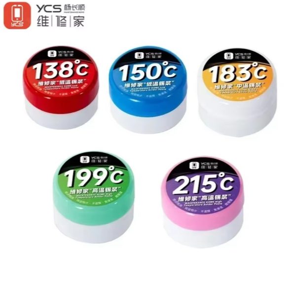 YCS 138 183 158 52g Solder Paste BGA IC CPU PCB ซ่อมสําหรับโทรศัพท์มือถือเมนบอร์ดเฉพาะ Ball ปลูกดีบุกเชื่อมซ่อม
