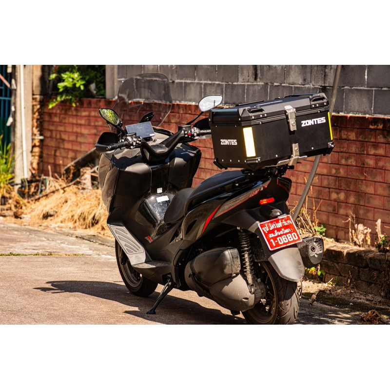 แร็คท้าย รวมกล่องมิเนียมzontes 350E 65ลิตรมีซับในพิงหลัง