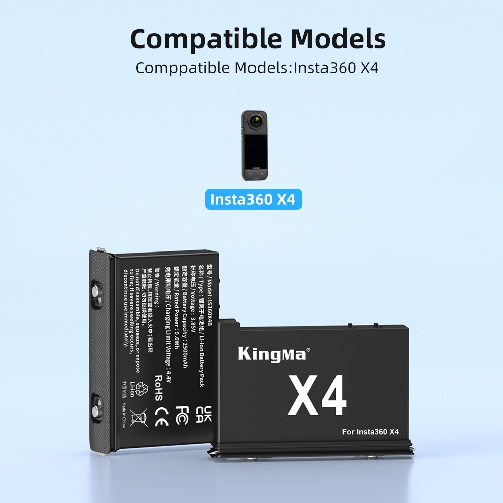 Kingma Insta360 One X4 แบตกล้อง แท่นชาร์จ [ประกันศูนย์ 1 ปี]