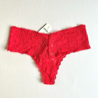 กางเกงใน Aerie จีสตริง ผ้าฉลุลูกไม้ สีแดง เอว 26-28 ใหม่🇯🇵GA…