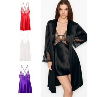 (ของแท้💯) VS lace satin nightgown เดรสลูกไม้ผ้าซาติน มี 5 สี