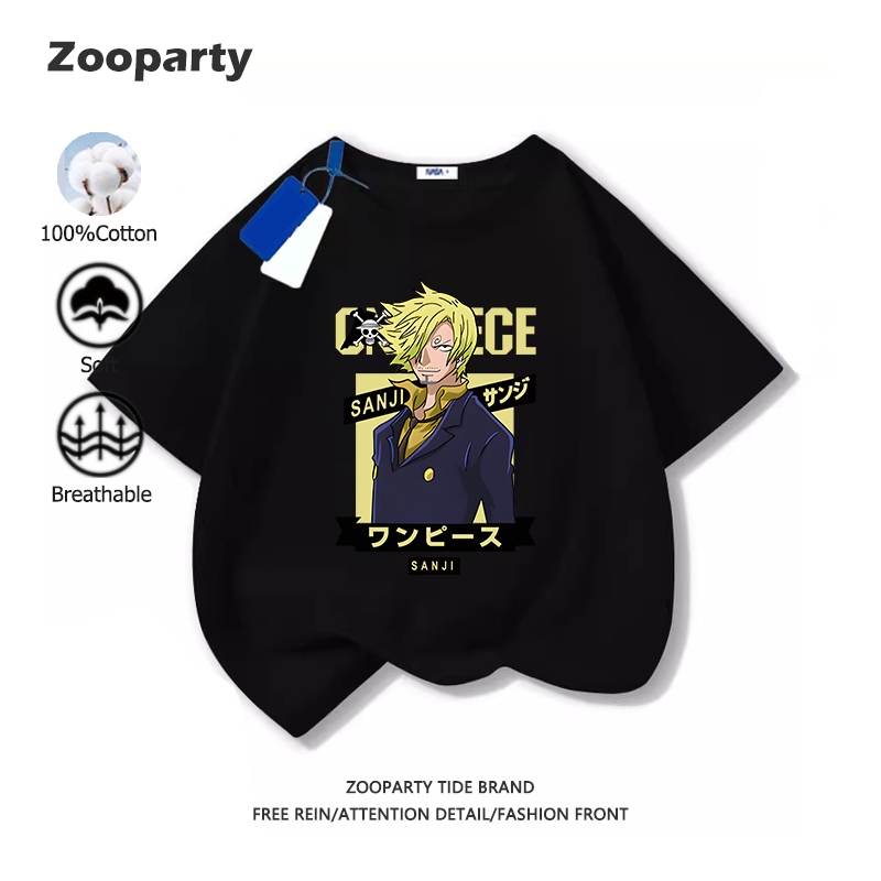 เสื้อยืดเด็ก One Piece 2025 วันพีซ Sanji 100% cotton ผ้านุ่มใส่สบาย ระบายอากาศได้ อนิเมะ แขนสั้น(ส่งเร็ว จัดส่งจากไทย)