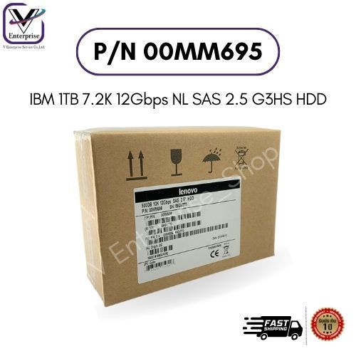 00MM695 Lenovo Storage 2.5in 900GB 10k SAS HDD ฮาร์ดดิสก์ รับประกัน 1 ปี New Inbox