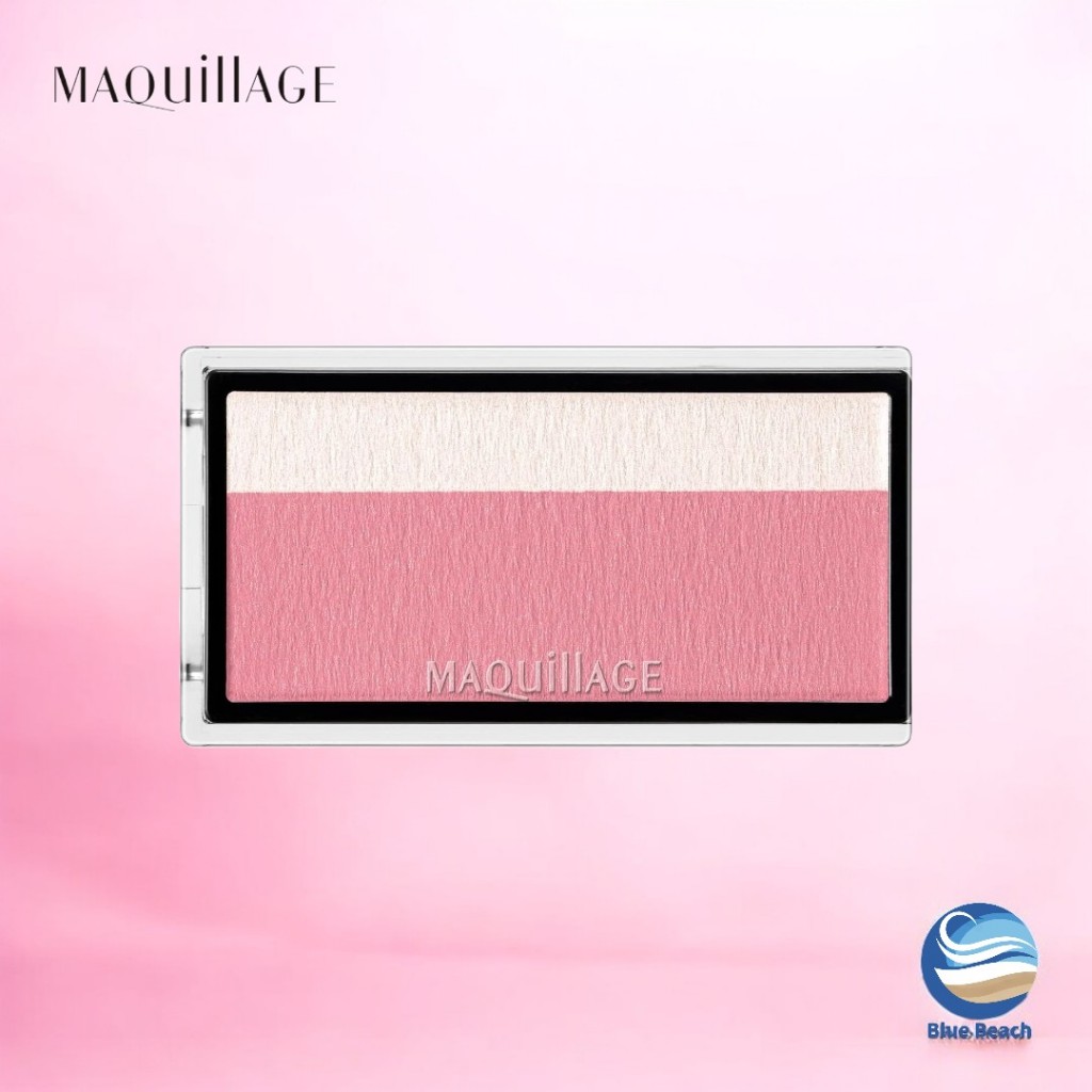 MAQuillAGE Dramatic Cheek/บลัชและไฮไลท์แบบ 2 ชั้น/ติดทนนาน/มี 3 เฉดสี/เนื้อแป้ง