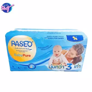 [ยกลัง] PASEO พาซิโอ กระดาษทิชชู่เช็ดหน้า ลัง 12 แพค หนานุ่ม 3 ชั้น ห่อละ 130 ดึง แพค 4 ห่อ