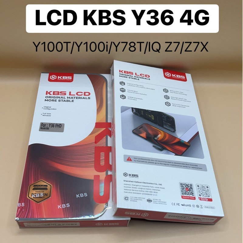 KBS LCD หน้าจอ Y36 4G Y78T Y100T Y100i iQOO Z7 Z7X แถมฟรีชุดไขควง