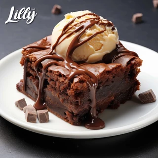 LILLY ลิลลี่ แป้งฟัดจ์บราวนี่สำเร็จรูป 1kg | Fudge Brownie Mix
