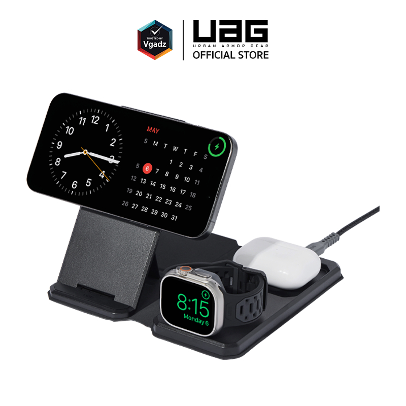 UAG - แท่นชาร์จไร้สาย รุ่น 3 in 1 Travel & Desktop Charger + Case