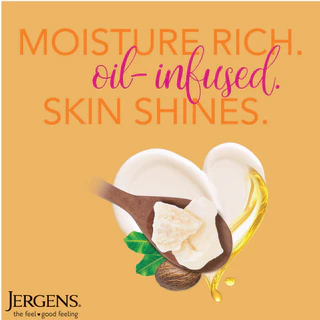 [แพ็ค2] เจอร์เกนส์ ออยล์-อินฟิวส์ เชีย บัตเตอร์ 496 มล. JERGENS OIL-INFUSED ENRICHING SHEA BUTTER 24-HOUR 496 ML