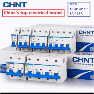 CHINT เบรกเกอร์ AC NXB-63 เซอร์กิตเบรกเกอร์ Circuit Breaker เบรกเกอร์ ลูกย่อย เบรกเกอร์ตัดไฟ แบบเกาะราง 1P 2P 3P 4P