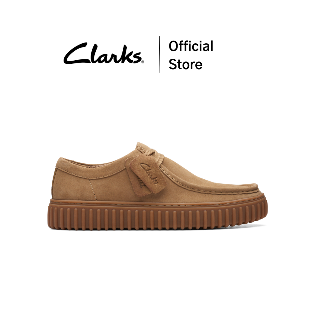 Clarks รุ่น TORHILL LO สี DARK SAND SUEDE รองเท้า SNEAKER (รองเท้าสนีกเกอร์) หนังกลับ คุณภาพดี ใส่สบาย
