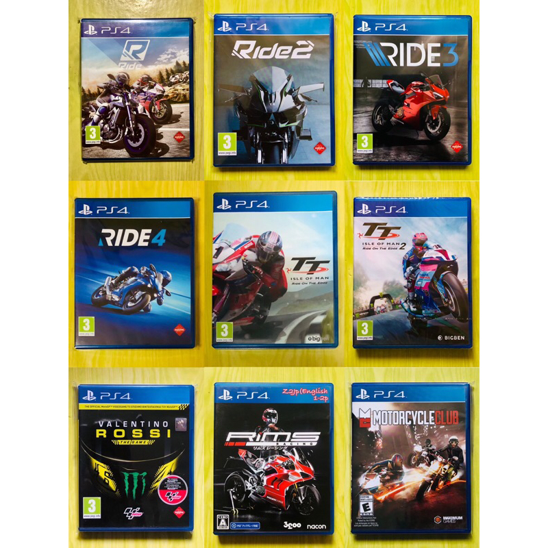 PS4 Games #2💈(แข่งมอเตอร์ไซค์ ทางเรียบ motoGP, RIDE, TT ISLE of MAN, RiMS)