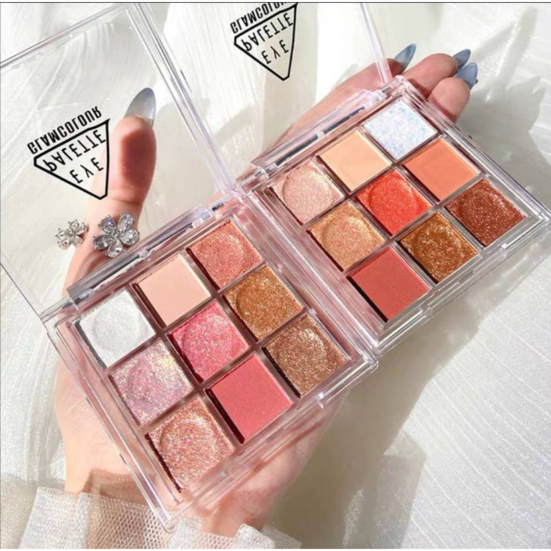 พาเลท ทาตา อายแชโดว์ Dikalu​ Eyeshadow​ 9 เฉดสี เนื้อแมท เนื้อชิมเมอร์ สีสวยมาก กันน้ำ ติดทนนาน