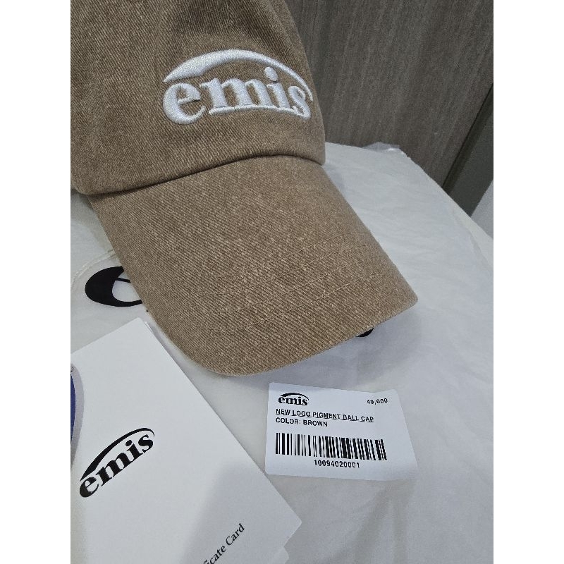 Emis หมวกสีน้ำตาลแบรนเกาหลี
