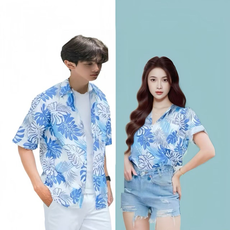 🔥NEW🔥Jwan shopเสื้อเชิ้ตฮาวายแขนสั้นสไตล์เกาหลี เสื้อใส่ได้ทั้งชาย-หญิง2025 Hawaii