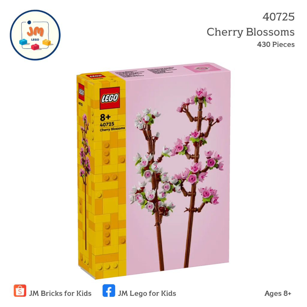 LEGO 40725 Cherry Blossoms (430 Pieces) สำหรับเด็กอายุ 8 ปีขึ้นไป Brick Toy ตัวต่อ เลโก้ ของเล่น