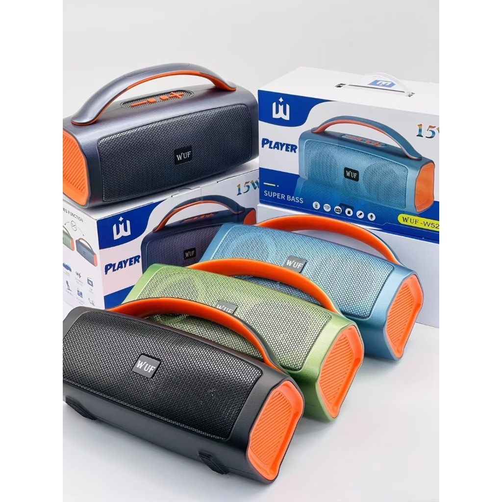 WUF-W52 ลำโพงบลูทูธ ไร้สาย ตัวใหญ่ มีที่จับ เสียงดังดีมากๆ พกพาสะดวก เบสแน่นๆ มี3สีให้เลือก Ying0707