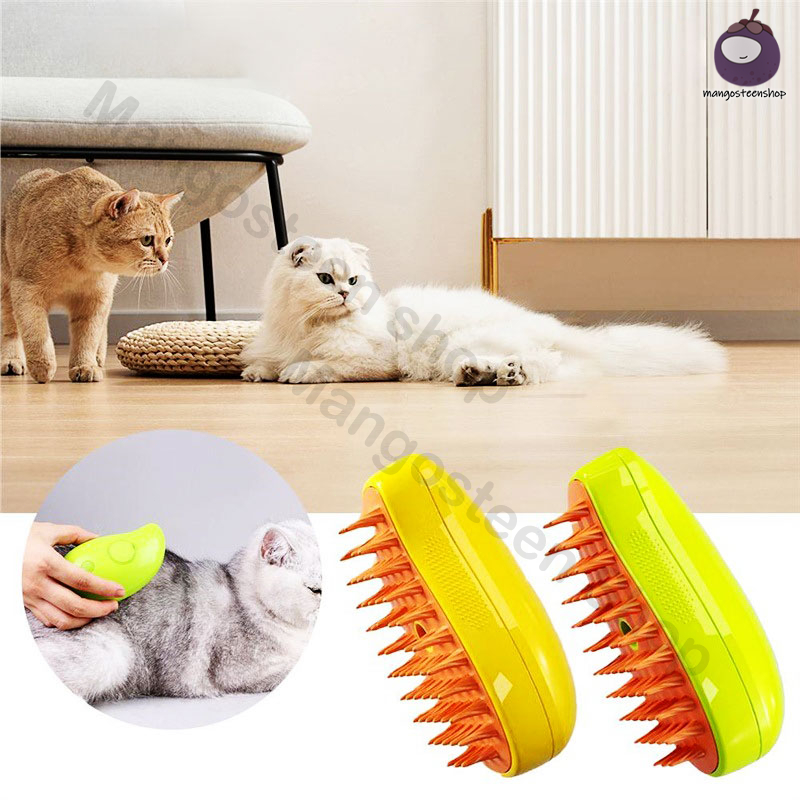 🐱สเปรย์ไฟฟ้า หวีกําจัดขนSteam Dog Brush Cat Hair Brush สุนัข Triple Pet Grooming Steamy Supplies - รูปที่ 6
