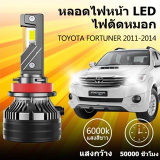 หลอดไฟหน้า LED ขั้วตรงรุ่น TOYOTA FORTUNER 2011-2014 แสงขาว …