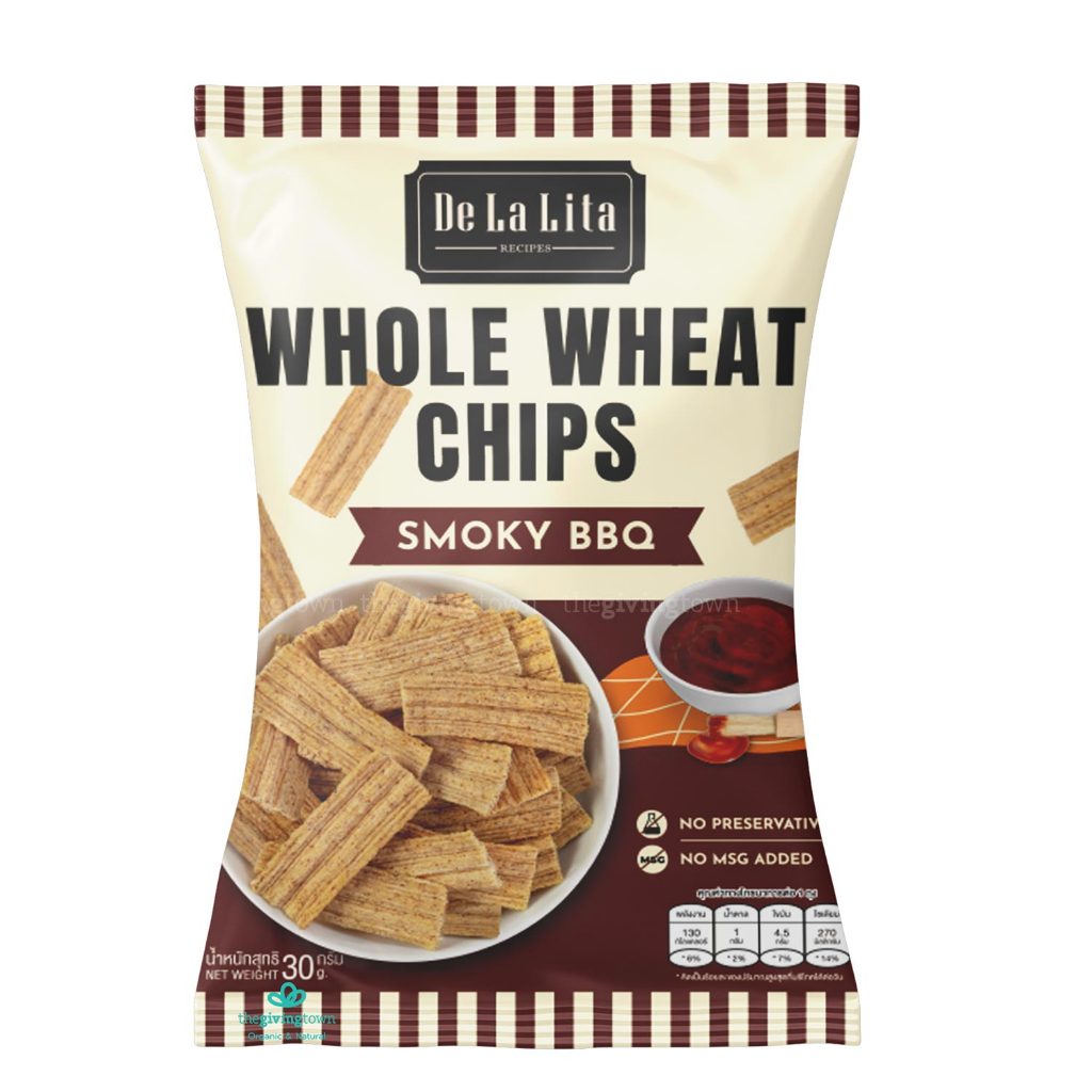 De La Lita | Delalita - ขนมโฮลวีตอบกรอบ รสบาร์บีคิว 30 กรัม Barbecue De lalita เดอลาลิต้า BBQ