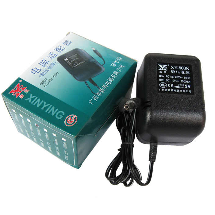 XY-002K 220-230V -50/60Hz  Adapter AC 9V-800mA หัว 5.5*21mm