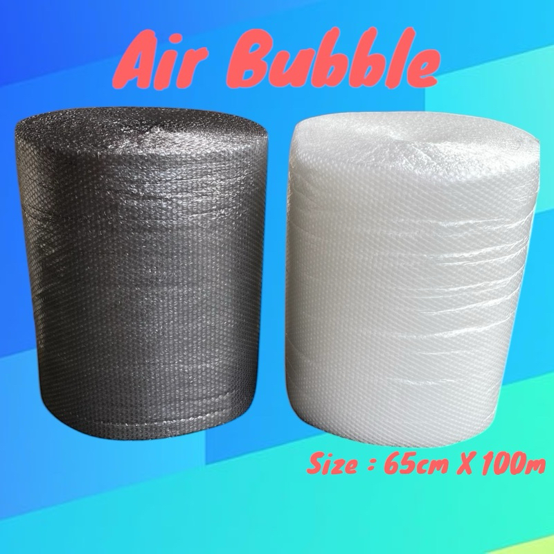 บับเบิ้ลกันกระแทก Airbubble แอร์บับเบิ้ลกันกระแทก สีขาว/สีดำ 65 ซม. ยาว 100 เมตร หนา 40 แกรม
