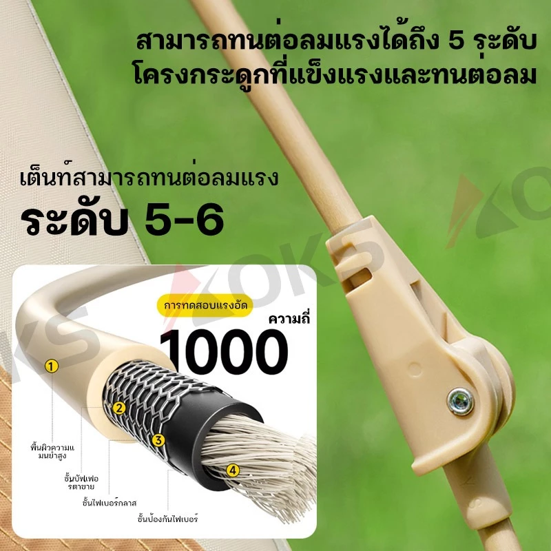 AOKS เต็นท์แคมป์ปิ้ง 1-2 คน และ 3-4 คน เต็นท์เดินป่า thumbnail 7