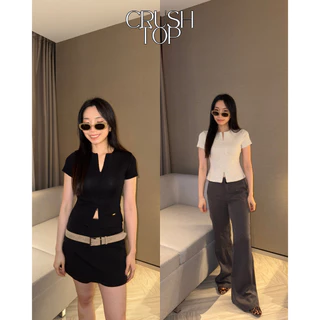 UIUI | CRUSH TOP เสื้อยืดซิปบนล่าง
