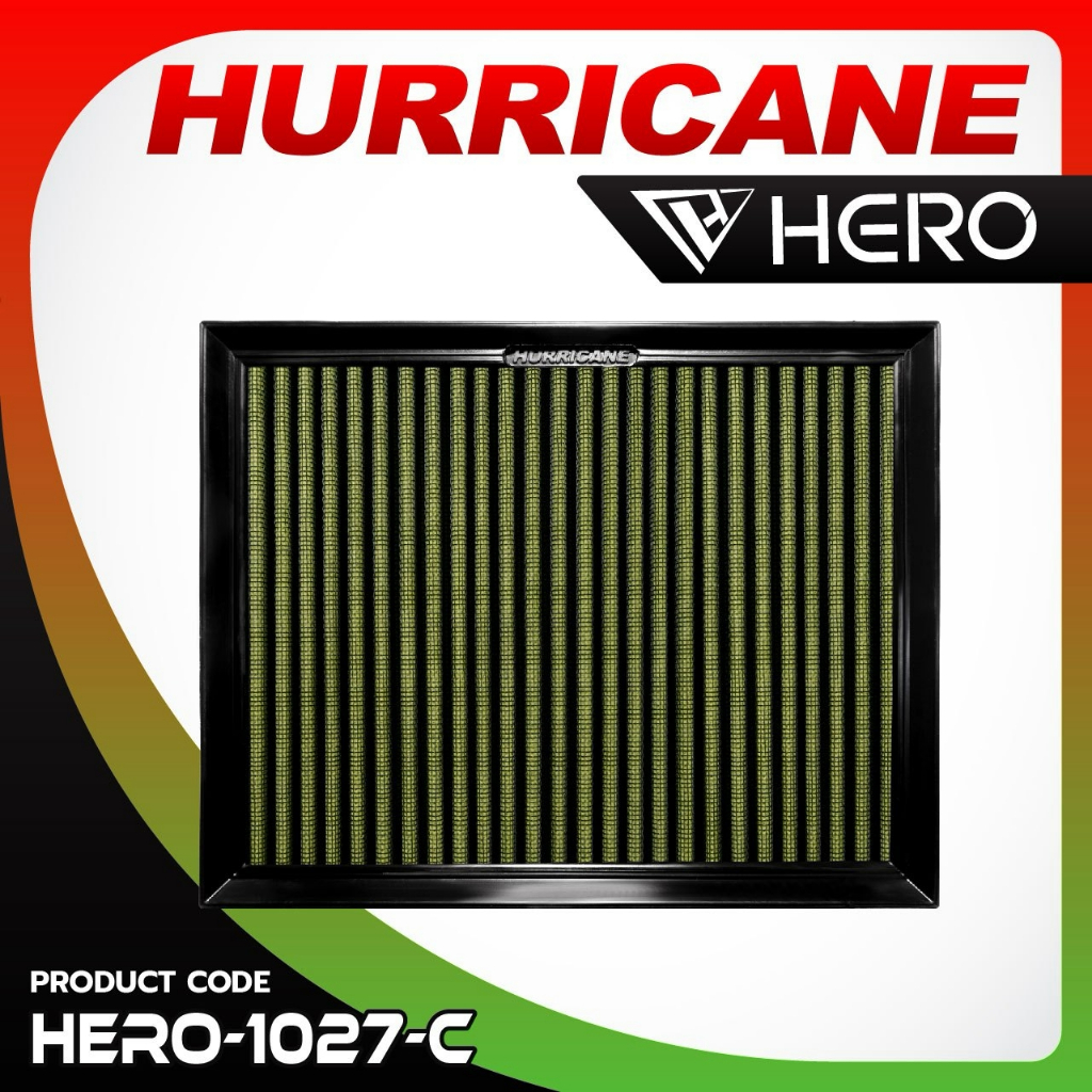 กรองผ้า Hurricane รุ่น HERO-1027-C, Ford ( Everest , Ranger , Raptor )