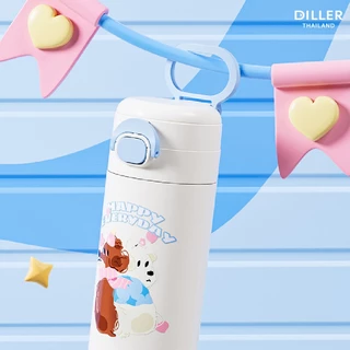 Diller Thailand Thermo Bottle 520ml แก้วเก็บความเย็น ฝากดแบบหลอดดูด ปราศจากสาร BPA
