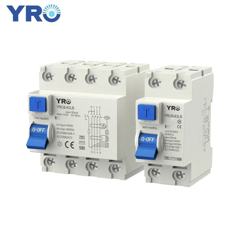 YRO YRL7-63LB ELECTROMAGNETIC TYPE RCD 32A 30MA TYPE AC Breaker  สินค้ารับประกัน 1 ปี