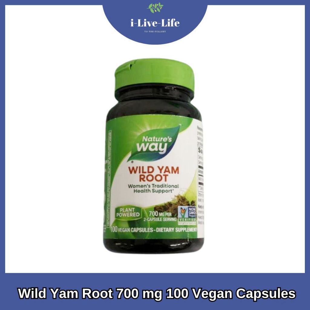 สารสกัดจากรากมันเทศป่า Wild Yam Root 700 mg 100 Vegan Capsules - Nature's Way